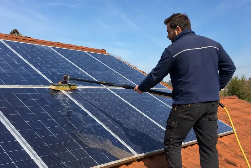 Nettoyage et entretien de panneaux solaires à la Vacquerie-et-Saint-Martin-de-Castries
